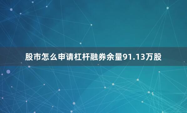 股市怎么申请杠杆融券余量91.13万股